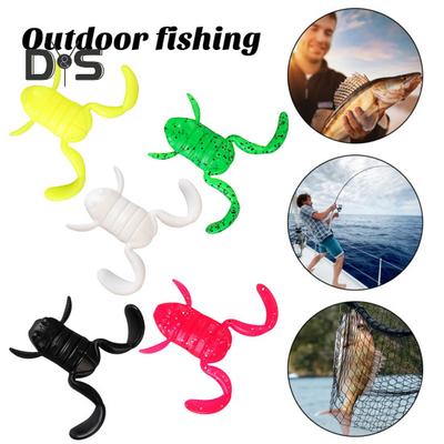 5Pcs 4.8CM/4.8G Topwater Soft Frog Lure with 5 Hooks TPE Floating Artificial Frog Bait Saltwater Freshwater Bass Snakehead Fishing Accessories