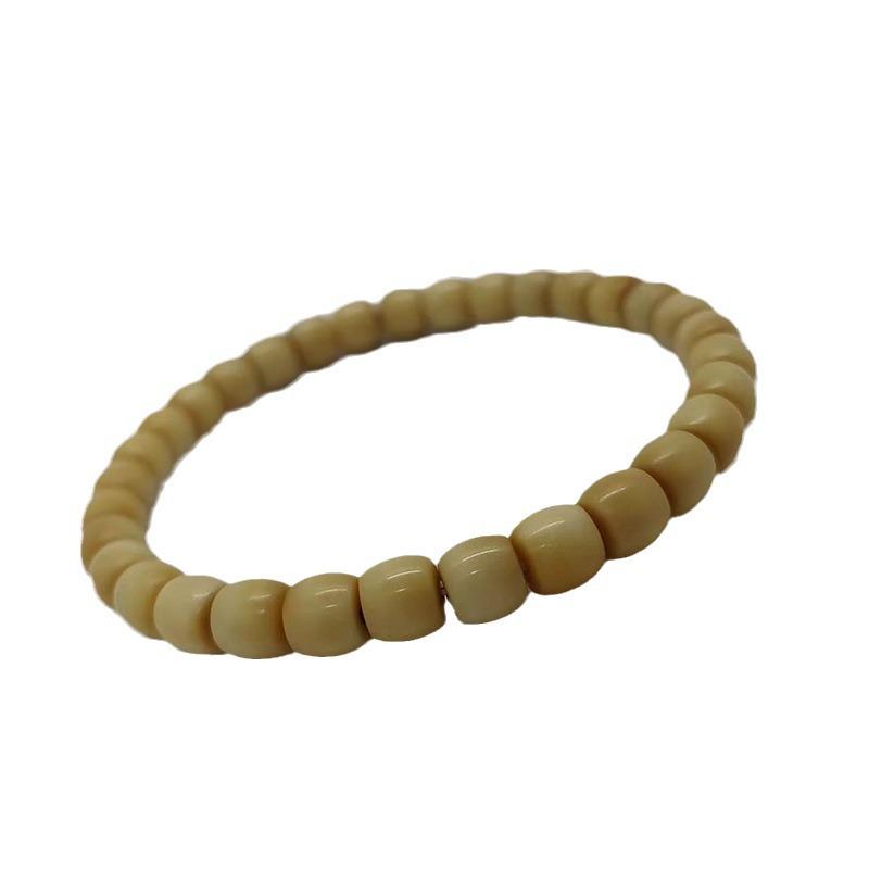 Drage Rygg Bodhi Bønneperler Armbånd - Utkåret Dragebein Original Frukt, 108 Perler for Menn og Kvinner