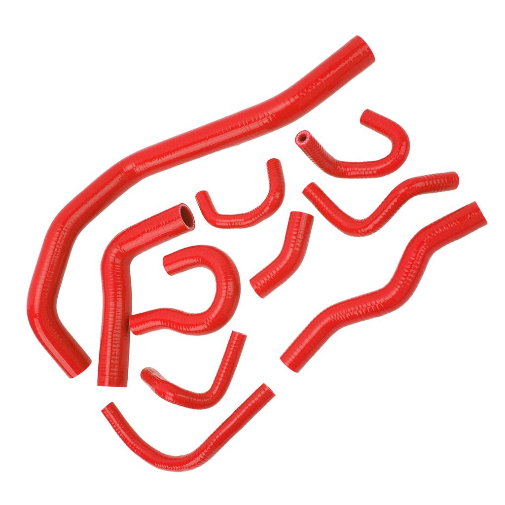 Silicone Radiator Hose Kit Radiator Tubing Water Coolant Heater Hose Tube Set For CR‑X 1988 to 1991 Red