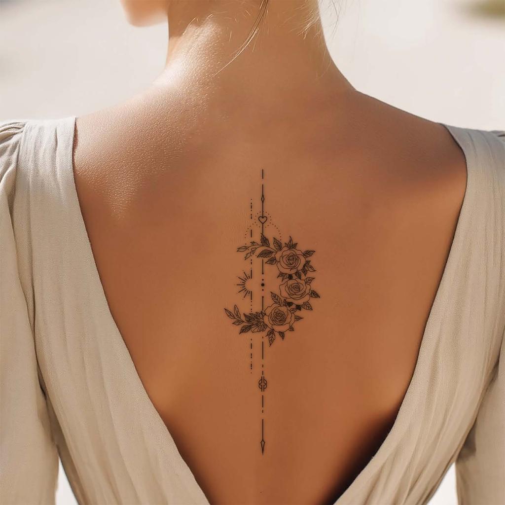 Personalized Tattoo Sticker Waterproof Female Lasting Line Star Moon Flower Line Tattoo Sticker