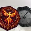 1pc Phoenix Rising Mandala Umbrella with Plastic Handle,Suitable for All Seasons Home Travel Outdoor UmbrellaDD1180