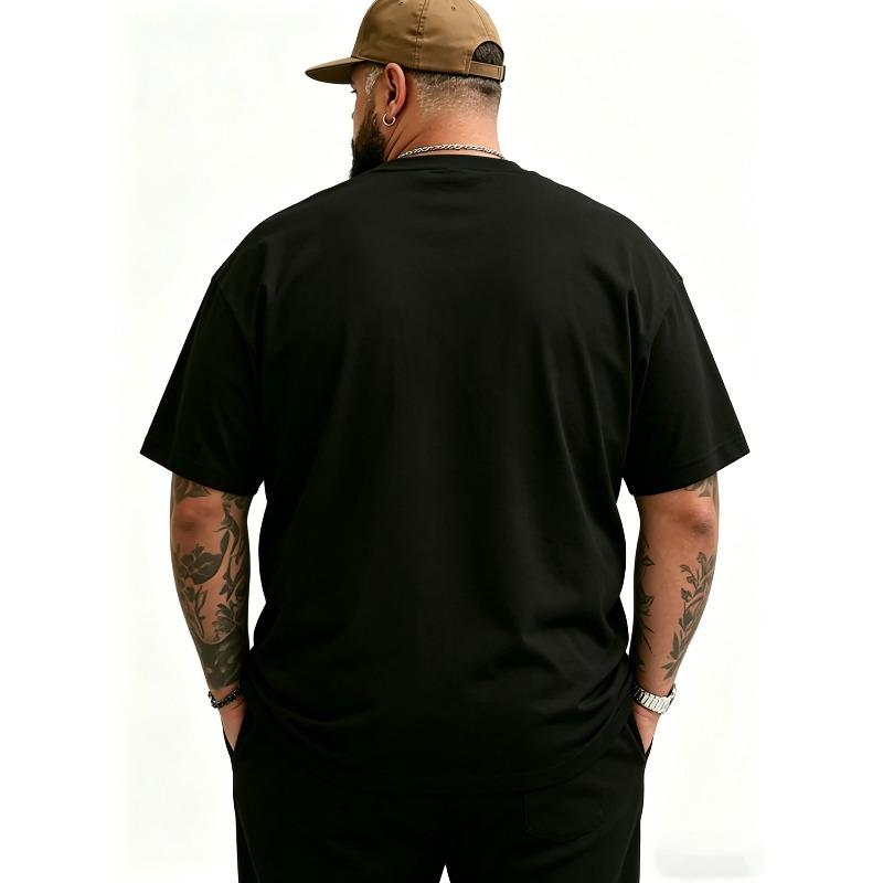 Vielseitiges und stilvolles lässiges T-Shirt für Herren | Atmungsaktiv, leicht dehnbar, Rundhalsausschnitt, Sommerliche lässige bedruckte Oberseite, Modisch, Trendig, Bequem