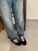 2025 new Mary Jane shoes soft sole Mori series sweet belt buckle Mao Mao shoes inner height increase