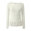 GGPX New York Drapeneck Lace Contrast Knit Gq3kp018f