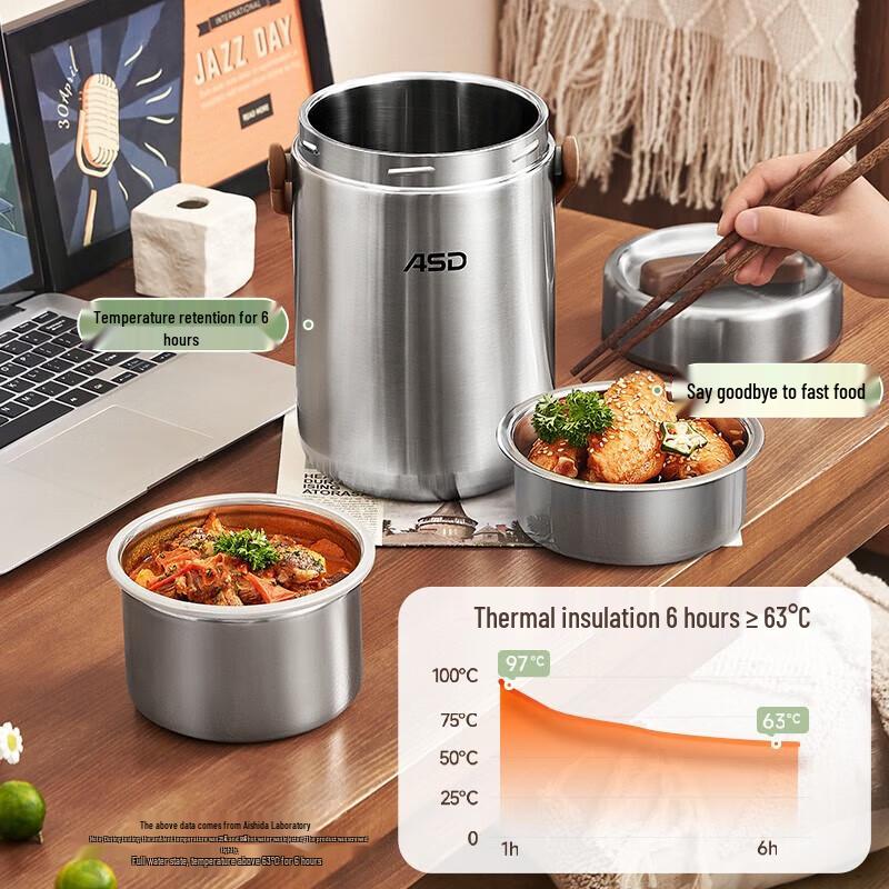 Aishida 304 Stainless Steel Vacuum Insulated Lunch Box