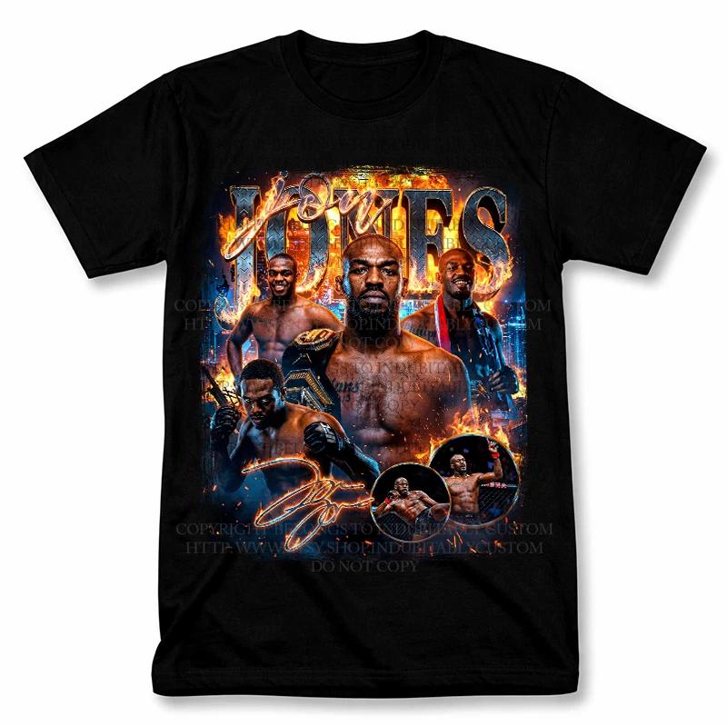

Jon Bone Jones Футболка с графикой UFC Винтажный стиль Футболка для фаната ММА 2XL