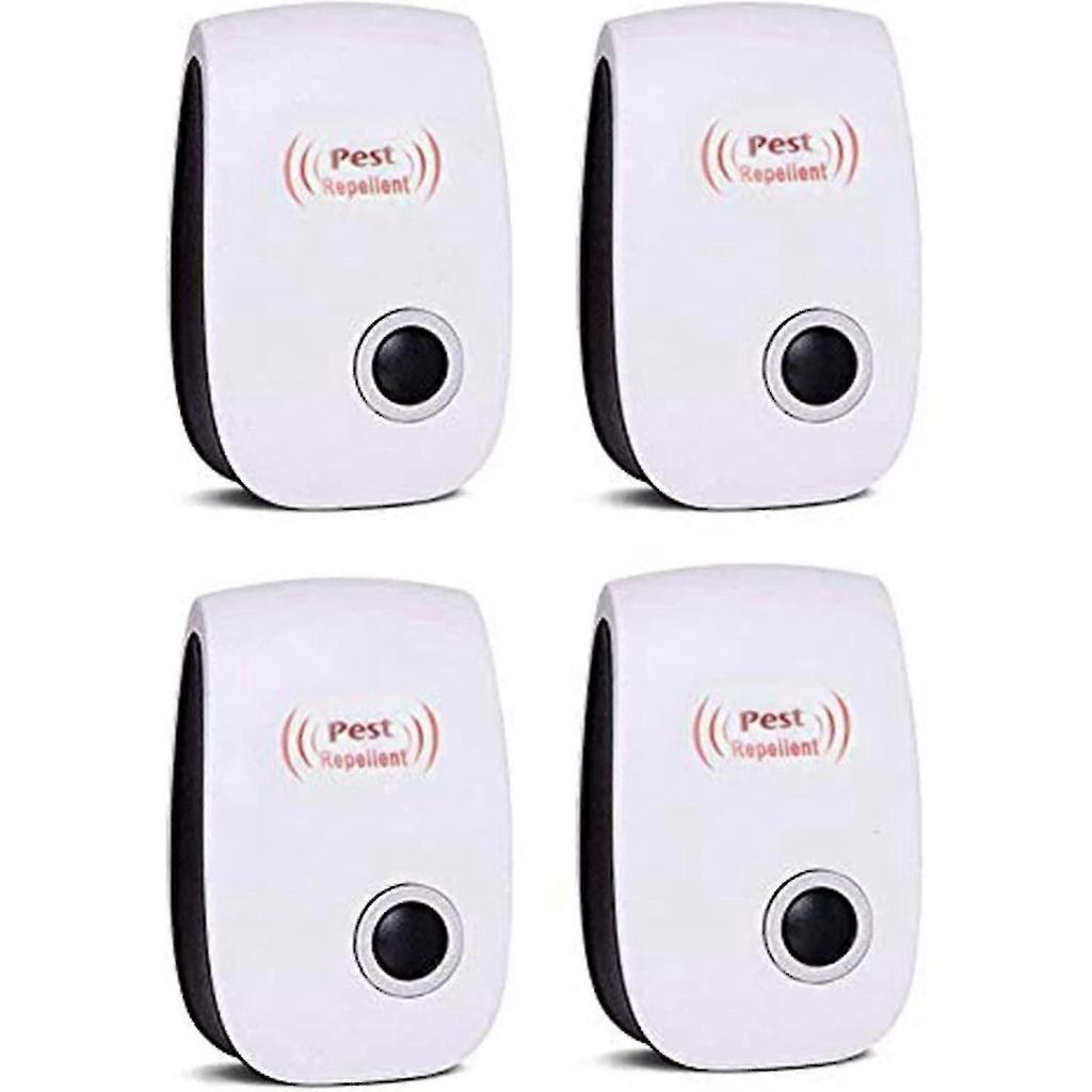 4 Ultrasonic Mice And Rats Repeller Ultrasonic Rodent Insect Repellent Electronic Plug-in Pest Repellent Mosquitoes Mice Rats Flies Cockroaches Ants A