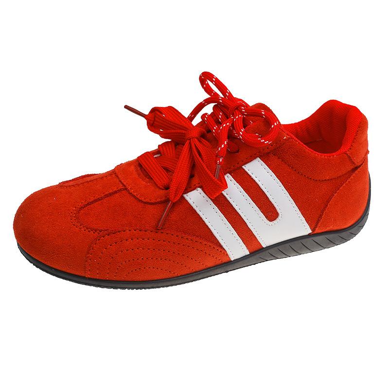 Forrest Gump Schuhe Damen Sportschuhe mit weicher Sohle 2025 Frühling und Herbst dünnes Mesh atmungsaktive kleine weiße Schuhe Retro deutsches Training