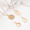 1 Piece Copper Galaxy Charms Sun Moon Round Shell Gold Color Pendants for DIY Making Necklace Bracelets Jewelry Findings