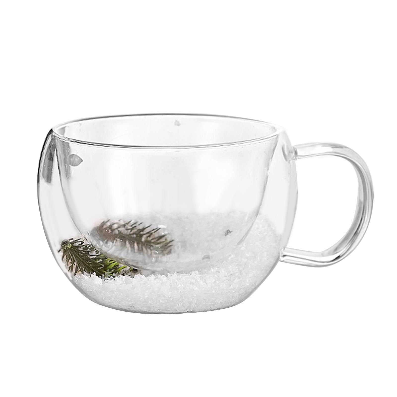 

Стеклянная кружка с сухоцветом, прозрачная, с двойными стенками, с ручкой, термос для горячих напитков A