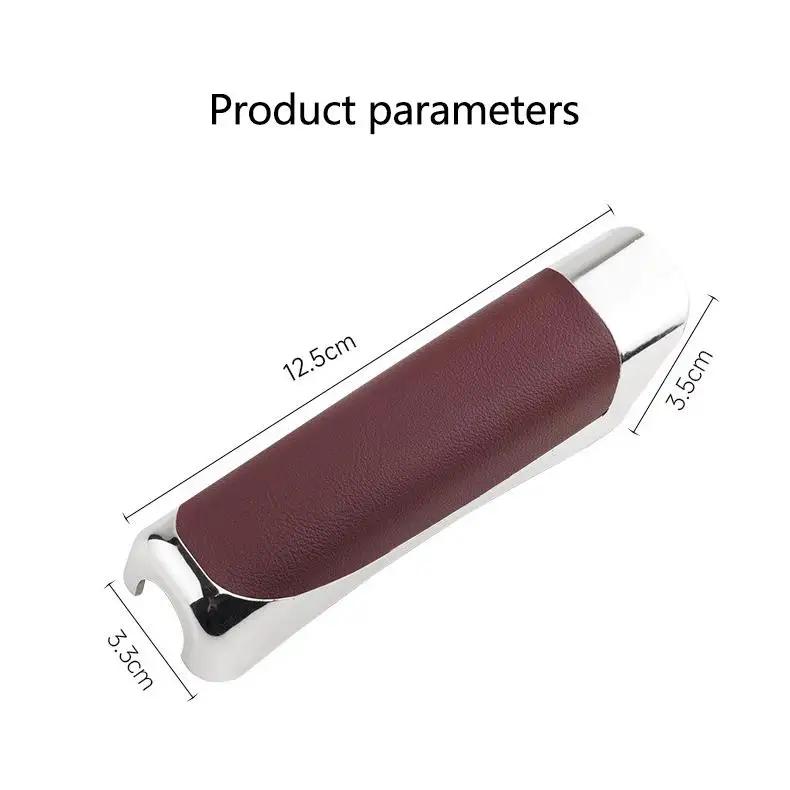 Leather Litchi Grain Car Hand Brake Cover Anti-slip Grip Protector for Mitsubishi Outlander Lancer 9 10 ASX Pajero
