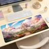 Magical Fairy Tale Castle Print Gaming Mouse Pad Large Desk Mat AntiSlip Rubber Base Stitched Edge Keyboard Mat For Workstation