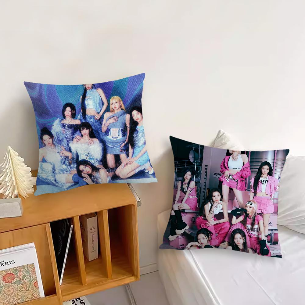 Hot kpop B-Babymonster-S Drip Music Pillow Case Sofa Living Room Headboard Bedroom Backrest Cushion Square Cushion Nap Time