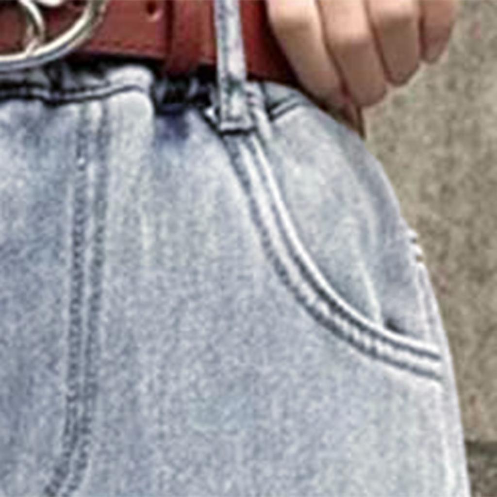 Girls High Waist Denim Wide Leg Pants with for Casual Everyday Wear