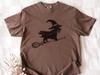 Halloween Scottish Terrier Witch Broomstick T-Shirt: Spooky Season Scottie Mom or Dad Gift Tee, Dog Flying On Broom