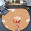 Family Guy Cartoon Pattern Round rug,Carpet Rug for Living Room Bedroom Playroom ,Non-slip Floor Mat,Holiday Gifts and Birthday Gifts.