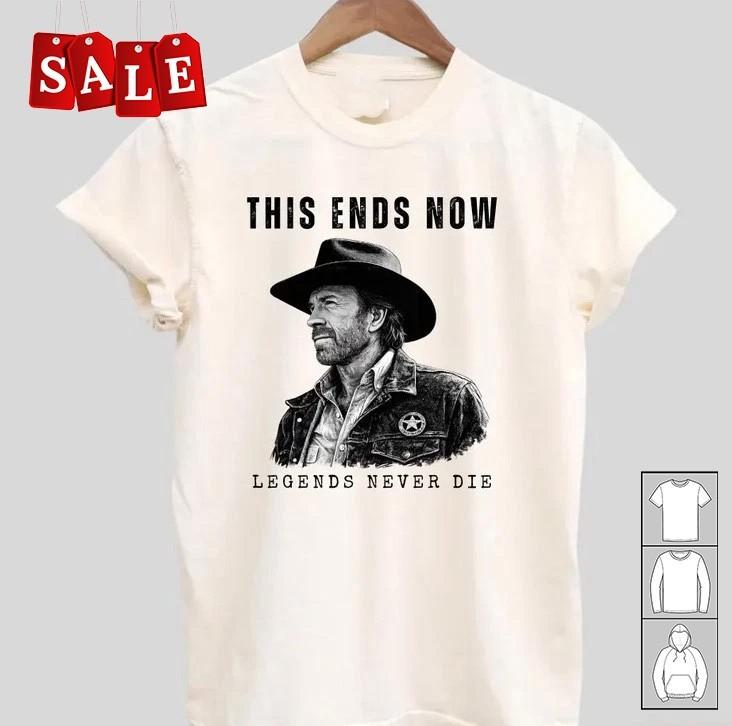 

New Rare Chuck Norris Legends Never Die Gift For Fans Unisex S-5XL Shirt JM454 Unisex T-Shirt XXXXL
