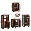Bathroom Furniture Set with Shelf 4 pcs Multicolored Solid Reclaimed Wood