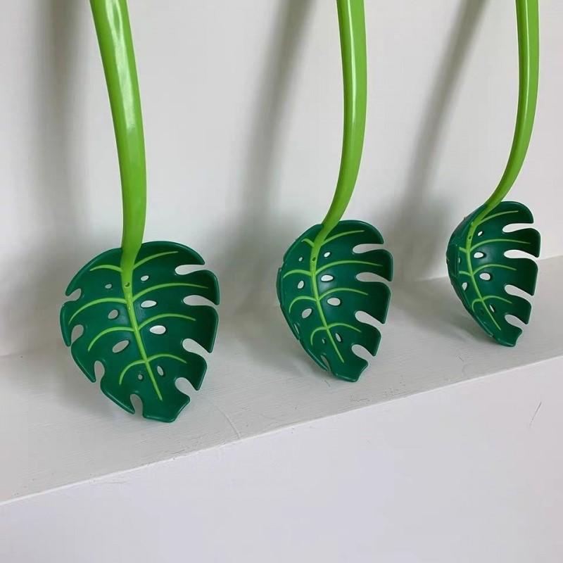

Green Leaf Spoon 2Pcs, Kitchen Noodle Spoon Filter for Spaghetti Dumpling зелений
