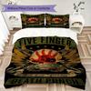 Five Finger Death Punch Pattern Bedding,Quilt Set Quilt Cover Pillowcase Home Birthday Gift (1*duvet cover+2*pillowcase,without core)XSJT0917404