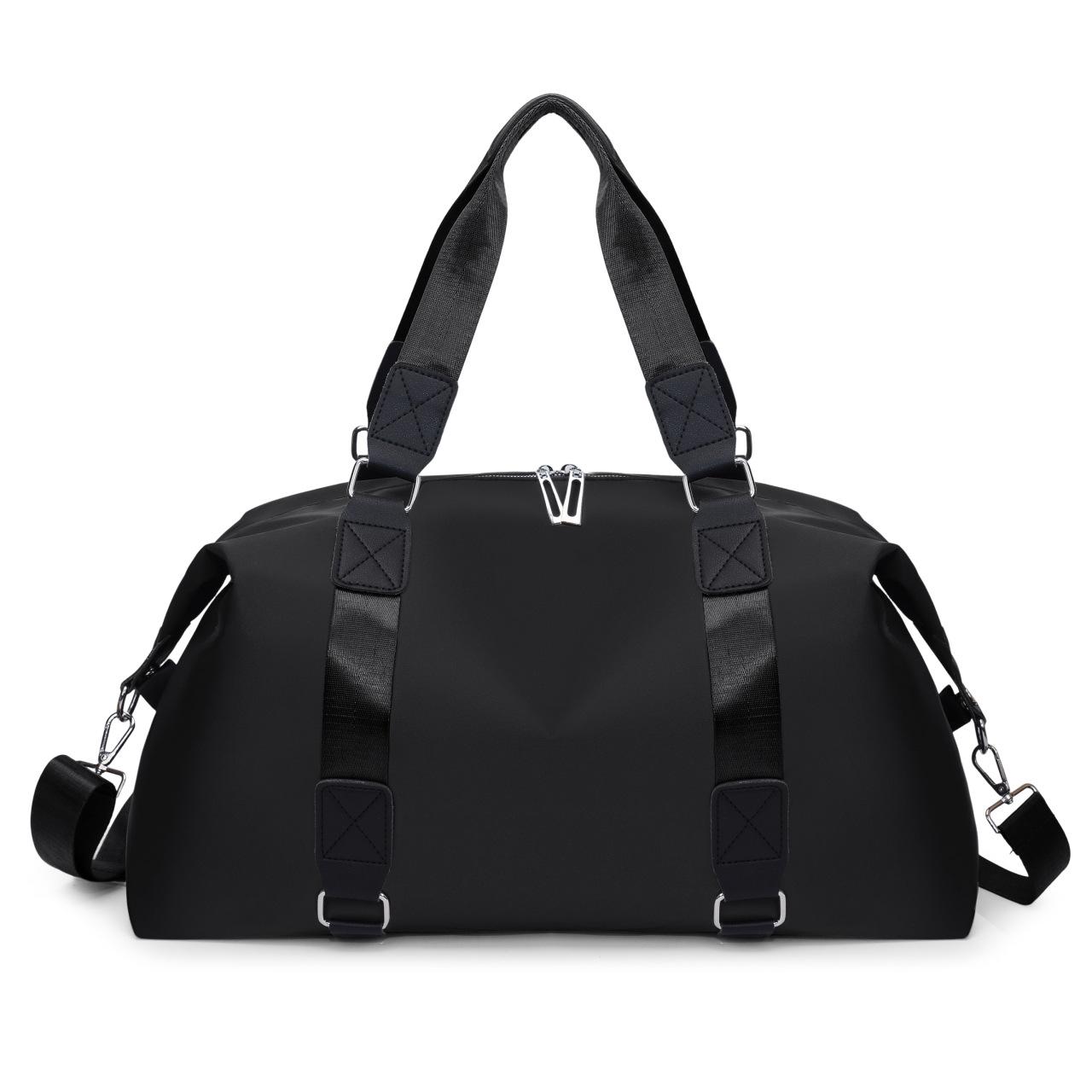 Large capacity portable multi-functional sports fitness yoga bag dry and wet separation travel bag чёрный