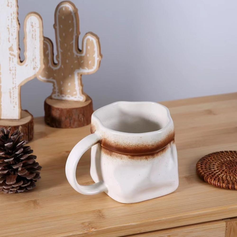 Creative Nordic Style Irregular Ceramic Mug Retro High Value Water Cup Office Simple Coffee Cup