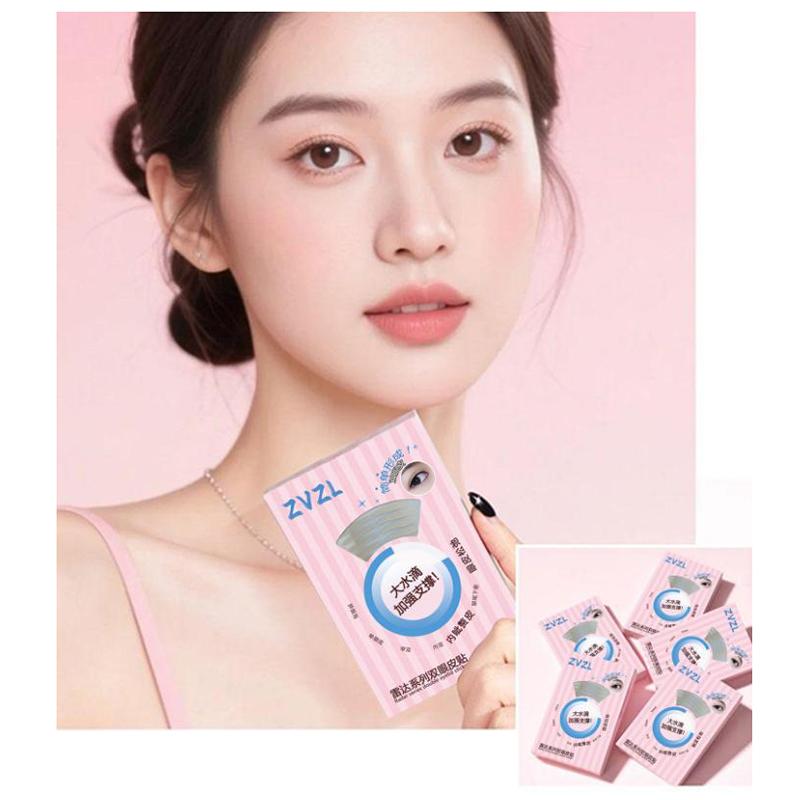 256 Patches Double Eyelid Tape Beige Self-Adhesive Eye Makeup Stickers Transparent Invisible Double Eyelid Tape Big Eyes Makeup