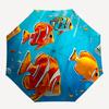 Clownfish, Aquarium Theme 8 Bone Hand Automatic Folding Umbrella, Compact and Portable Design, A Perfect Gift for Birthday, Christmas or Bus