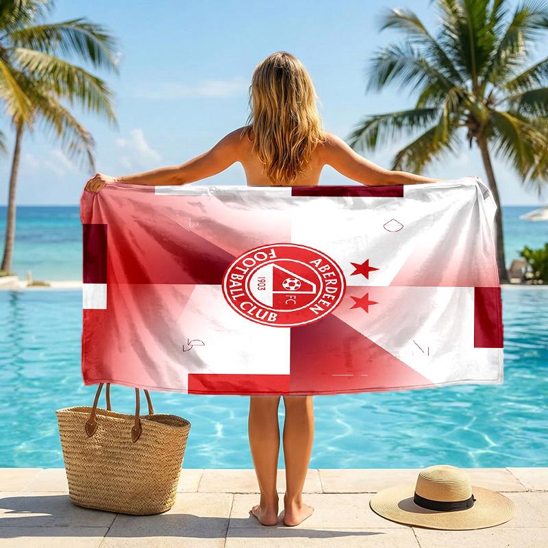 Asciugamano da Spiaggia Asciugatura Rapida Aberdeen FC Stampa Microfibra Assorbente Portatile da Viaggio Asciugamano da Nuoto