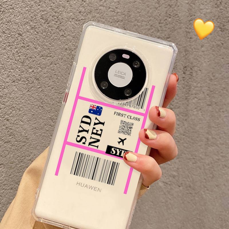 Custodia per telefono INS Light Ticket Aereo per Samsung S20 ULTRA S30 per Redmi 8 per Xiaomi Note10 per Huawei Y6 Y5 cover