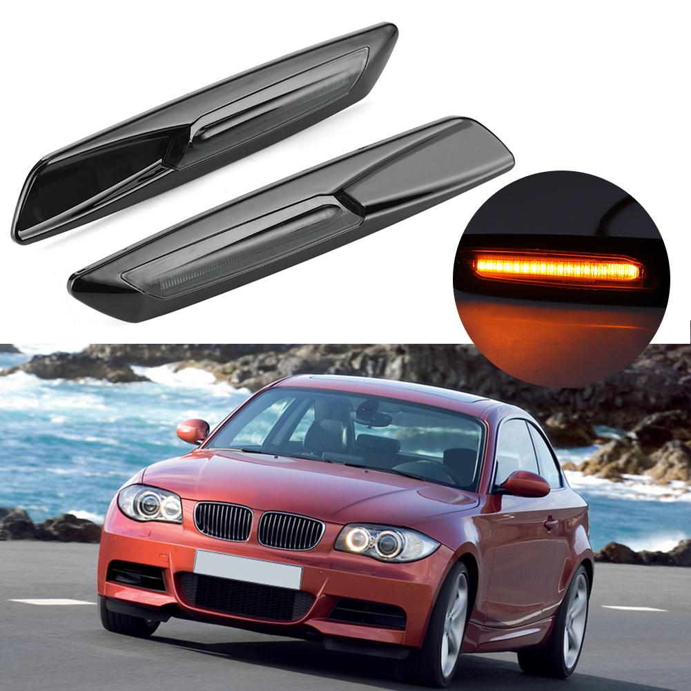 2pcs LED Turn Signal Fender Side Marker Light High Brightness Fit for E81 E82 E90 E60 E61