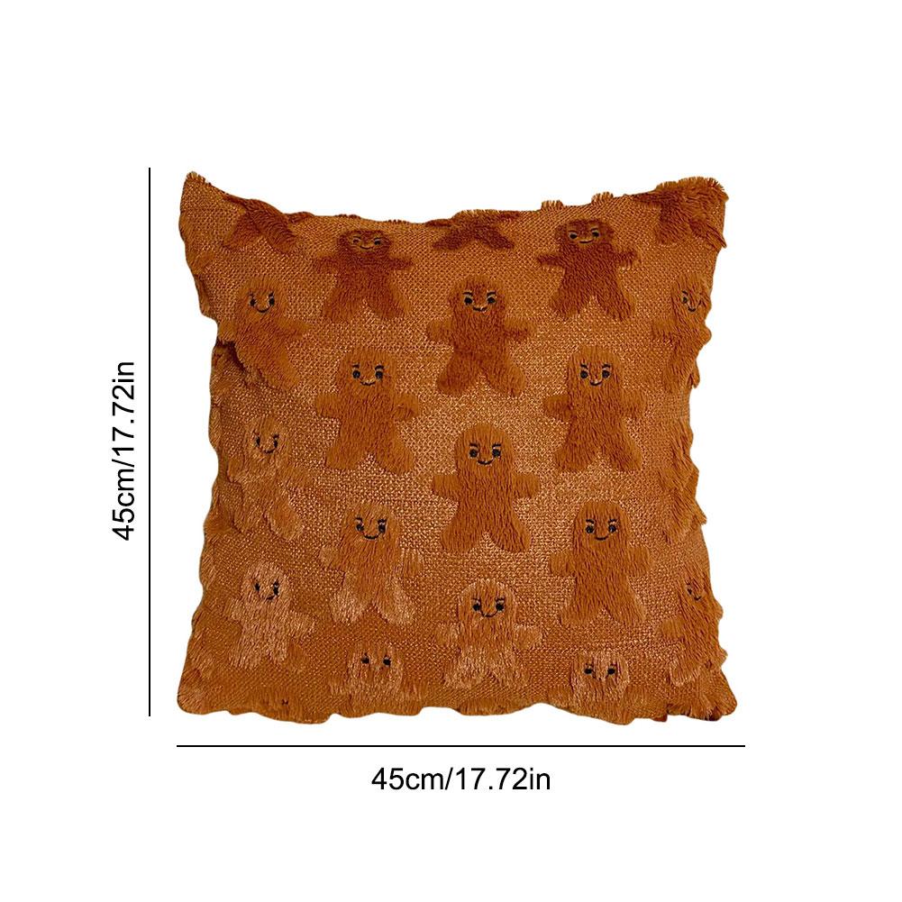 45X45cm Christmas Cushion Cover Xmas Tree Throw Pillow Cover Fall Winter Decorative Soft Pillowcase for Festive Couch Pillow