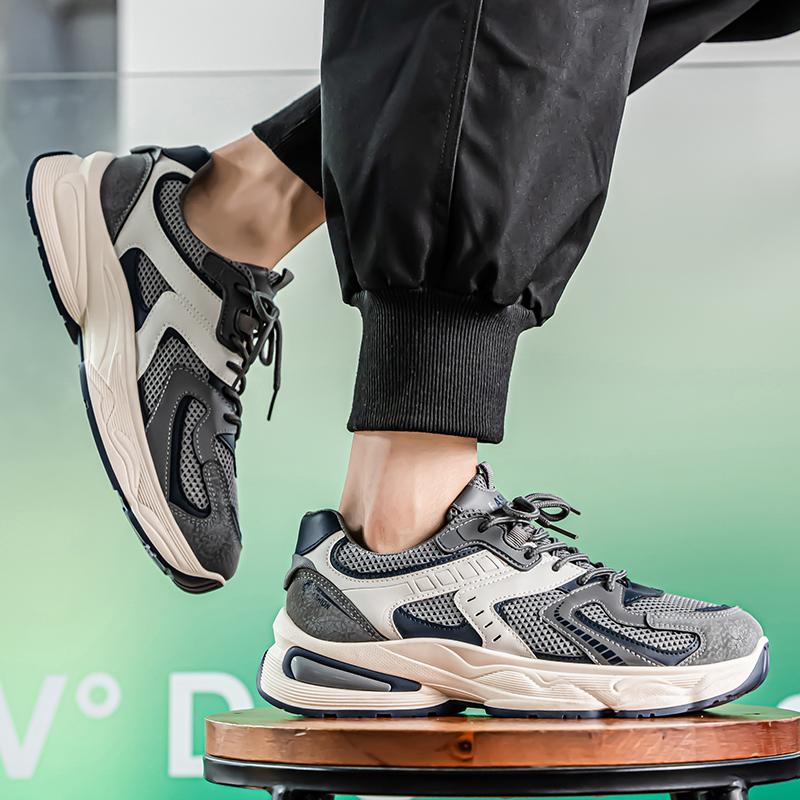 New Men's Casual Sneakers Fashion Breathable Mesh Platform Shoes Outdoor Designer Men Lightweight Running Shoes Zapatos Casuales