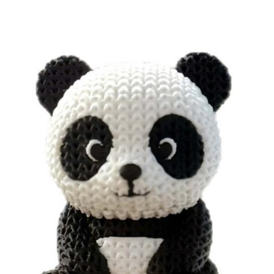 3D Printed Panda Desk Ornament, Retractable Rotating Cute Animal Figurine, Mini Fidget Stress Relief Toy for Home Office Decor