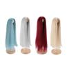 Doll Wig Professional DIY Hand Crafted Soft Heat Resistance Middle Part Long Straight Doll Wig for D