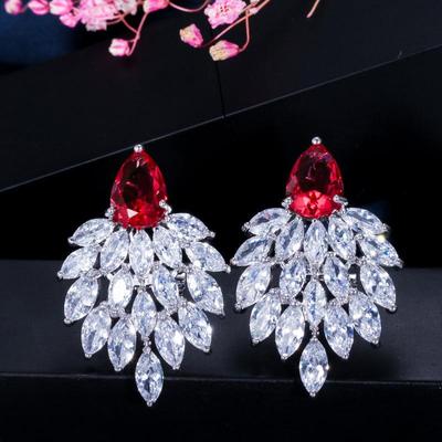 WWJ Zarte Prom-Schmuck-Zirkon-Ohrstecker für Frauen