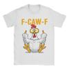 T-shirt Meme Coq F-Caw-F pour Homme 100% Coton T-Shirt Nouveauté Col Rond T-Shirts Manches Courtes Hauts Grande Taille