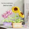 LEGO-Compatible Micro Blocks Eternal Flower Basket Bouquet - Educational Building Toy for Girls