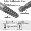 5/6Pcs Broken Bolt Extractor Set Electric Screw Remover With Center Drill Bits For Easy Thread Removal Tool Set