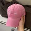 Korean Bow Embroidered Baseball Cap For Women Girl Washed Cotton Summer Outdoor Sunscreen Hat Solid Color Adjustable Hats