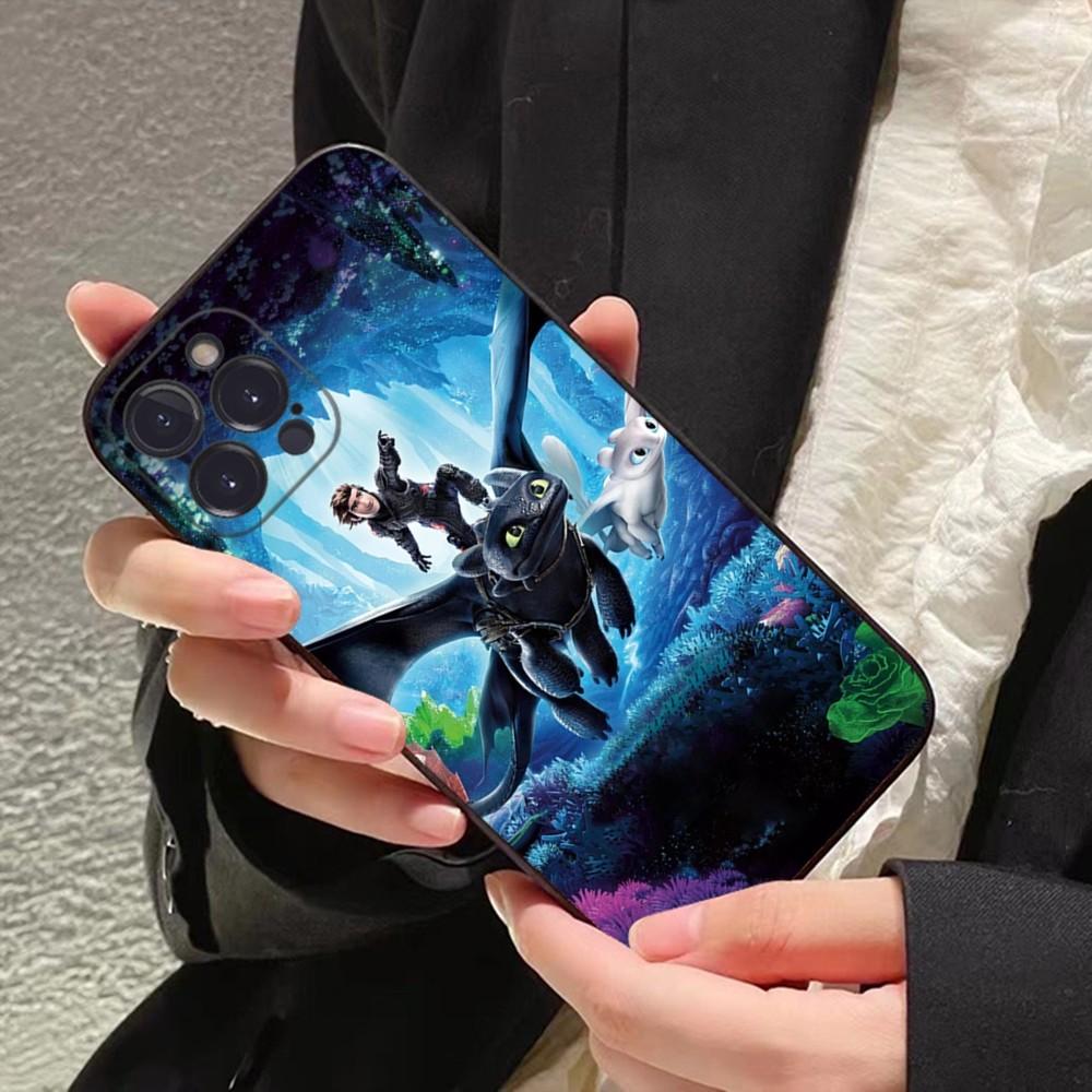 Lovely couple Toothless Fury Dragon Phone Case For iPhone 15 14 11 12 13 Mini Pro XS Max Cover 6 7 8 Plus X XR SE Funda Shell