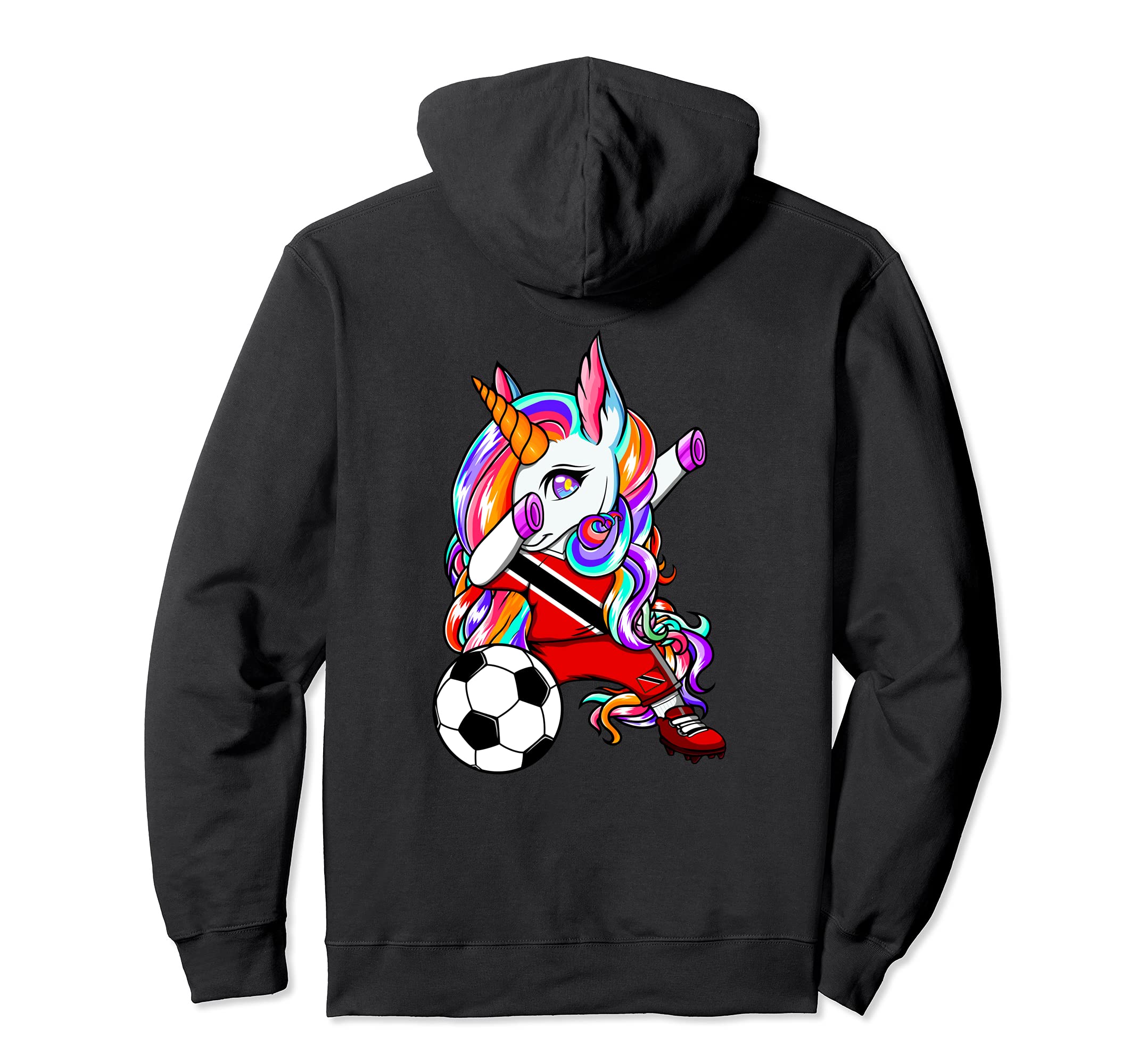 

Cute Dancing Unicorn Soccer Player Hoodie for Trinidad and Tobago Soccer Fans and Sports Lovers
