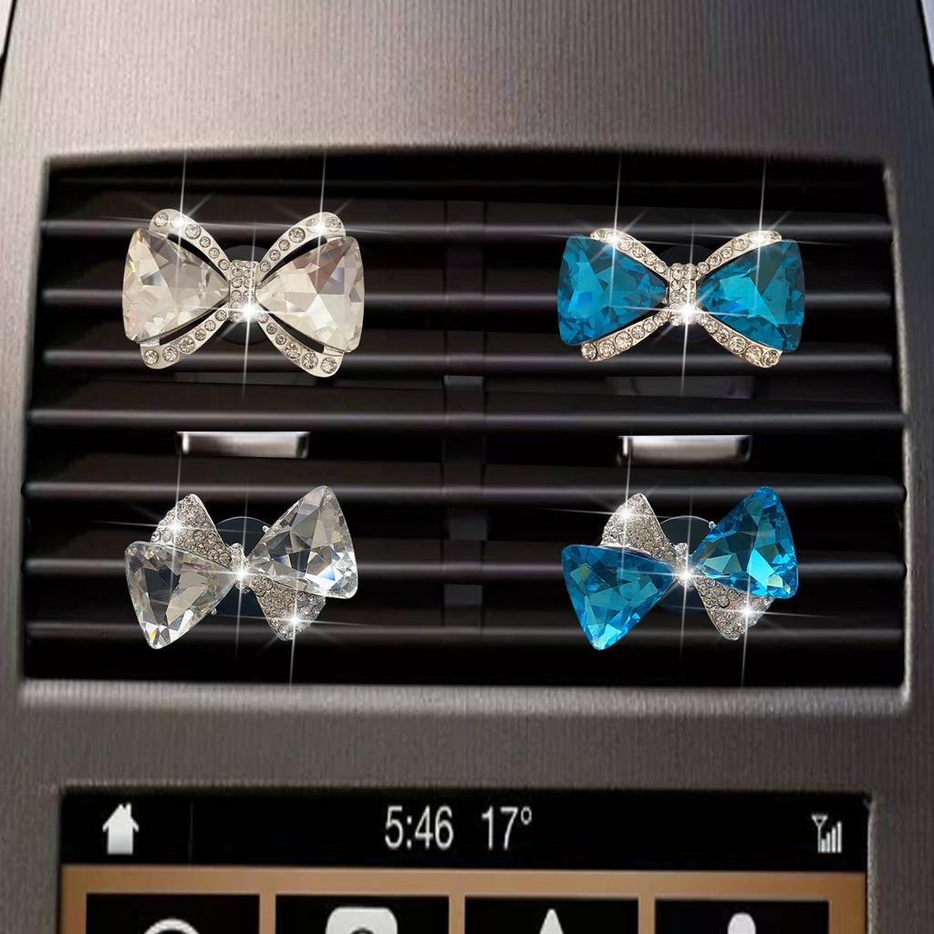 Clipe de Perfume para Carro Borboleta de Strass de Cristal Transfronteiriço Clipe Decorativo de Fragrância para Saída de Ar