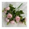 Faux Peony Floral Arrangement For Festive Occasions Christmas Valentines Day Gift