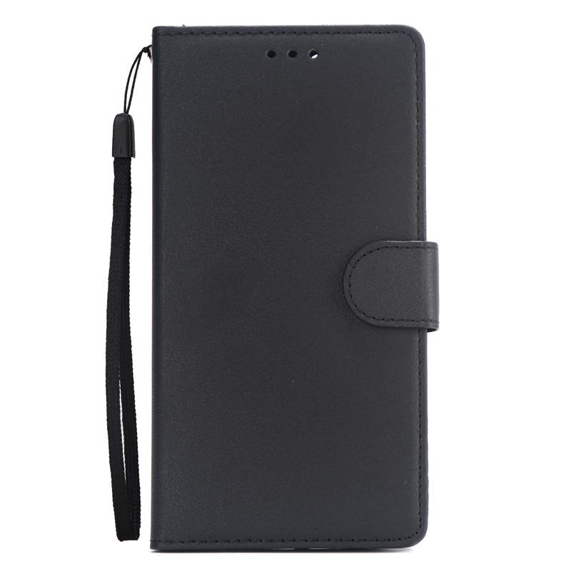 Huawei Y6 Prime 2018 Y5 Y6 Y7 Y9 2019 için Y6 Prime 2018 Deri Kılıf Kapak Klasik Düz Renk Flip Cüzdan Telefon Kılıfları Coque