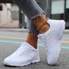 Pantofi de damă cu țesături zburătoare, respirabili, pantofi de exterior casual cu șireturi, pantofi de alergare ușoare