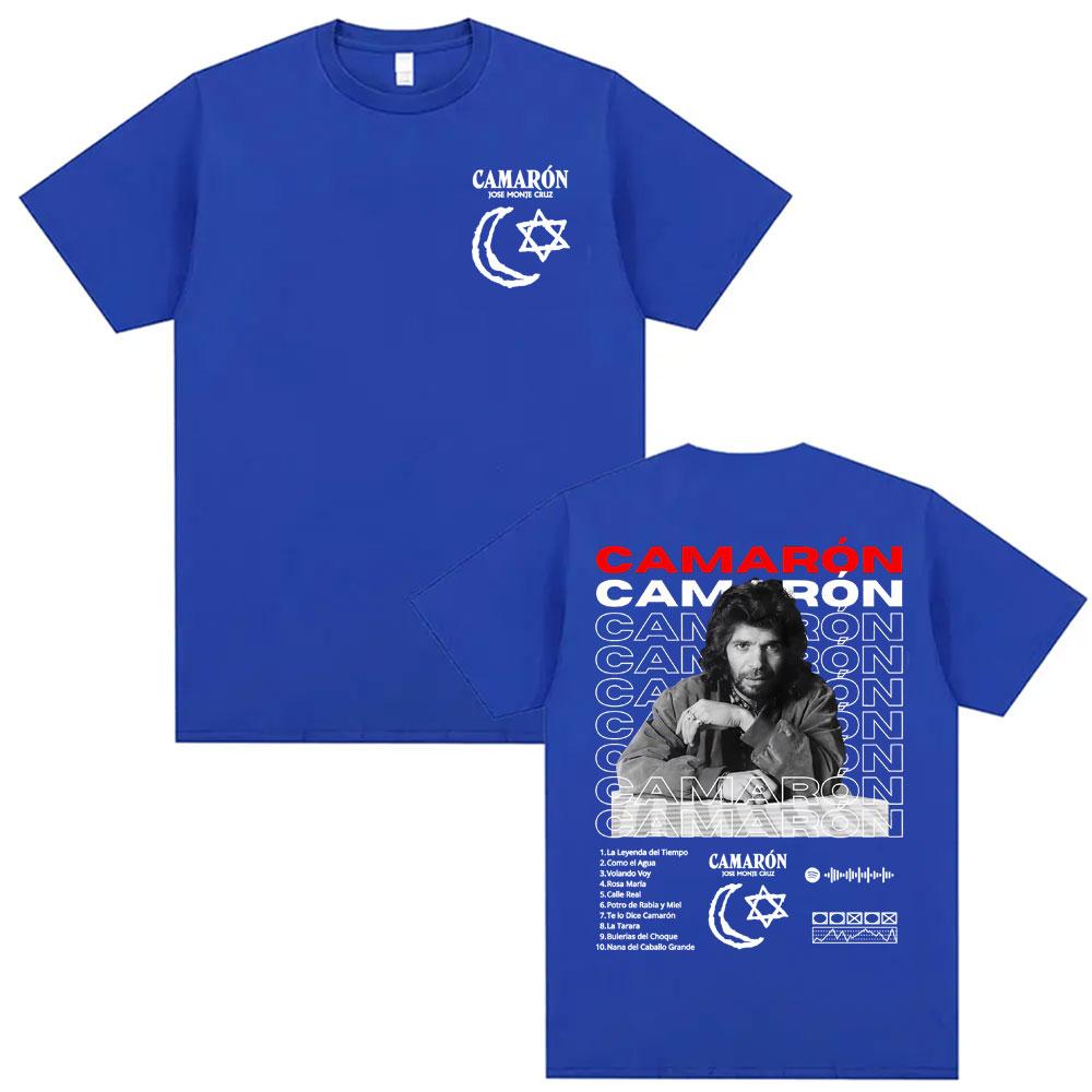 Camisetas Gráficas de Álbum Rock Camaron De La Isla para Hombre y Mujer Moda Hip Hop Punk Street Camisetas de Algodón de Manga Corta de Verano