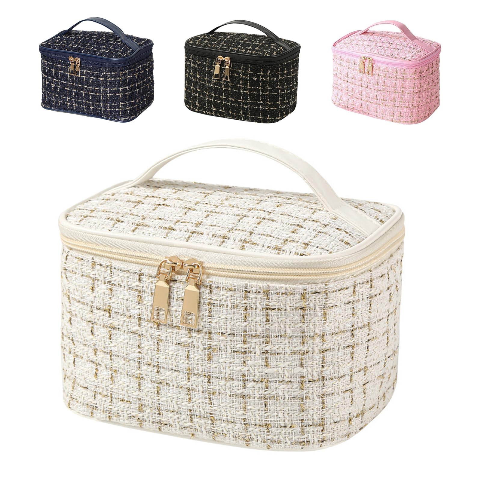 

Большая вместимость, широкий вход, хранение косметики, популярная многофункциональная косметичка, сумка, чехол, (белый) [Продукт]