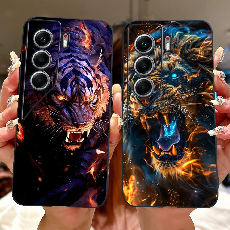 For Tecno Camon 40 Pro 4G Case CM6 Cute Cat Fashion Flowers Cool Painted Back Cover For Techno Camon 40 Pro 4G Phone Case Funda