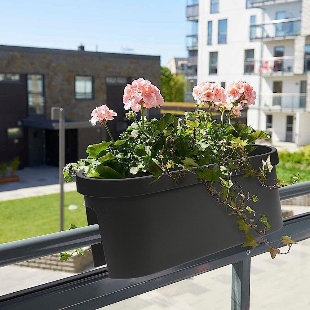 Balcony Flowerpot Box for Railing, Balustrade, Garden Railing 59 Cm